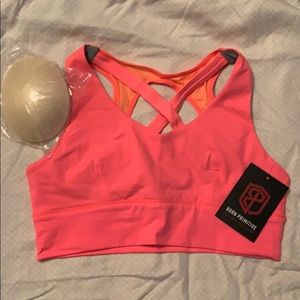 Born Primitive X-Factor Coral Sports Bra Size XL